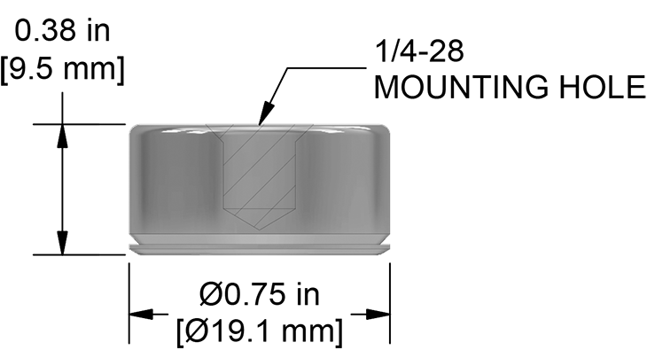 A drawing showing the dimensions of a CTC MH130-4A mounting hardware for industrial condition monitoring sensors.