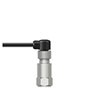 A render of a non-engraved top exit CTC vibration sensor attached to an A2Y connector.