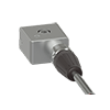 A render of a generic CTC side exit biaxial accelerometer on a Q3RB connector.