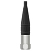 A standard size top exit AC102 condition monitoring sensor connected to a V2R industrial connector