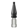 A generic, non-engraved CTC top exit AC102 vibration analysis sensor attached to an assembled CK-D2C connector kit.
