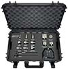 A photograph of a DISPKIT5002 black carrying case open to show CTC vibration analysis hardware secured in a foam insert.