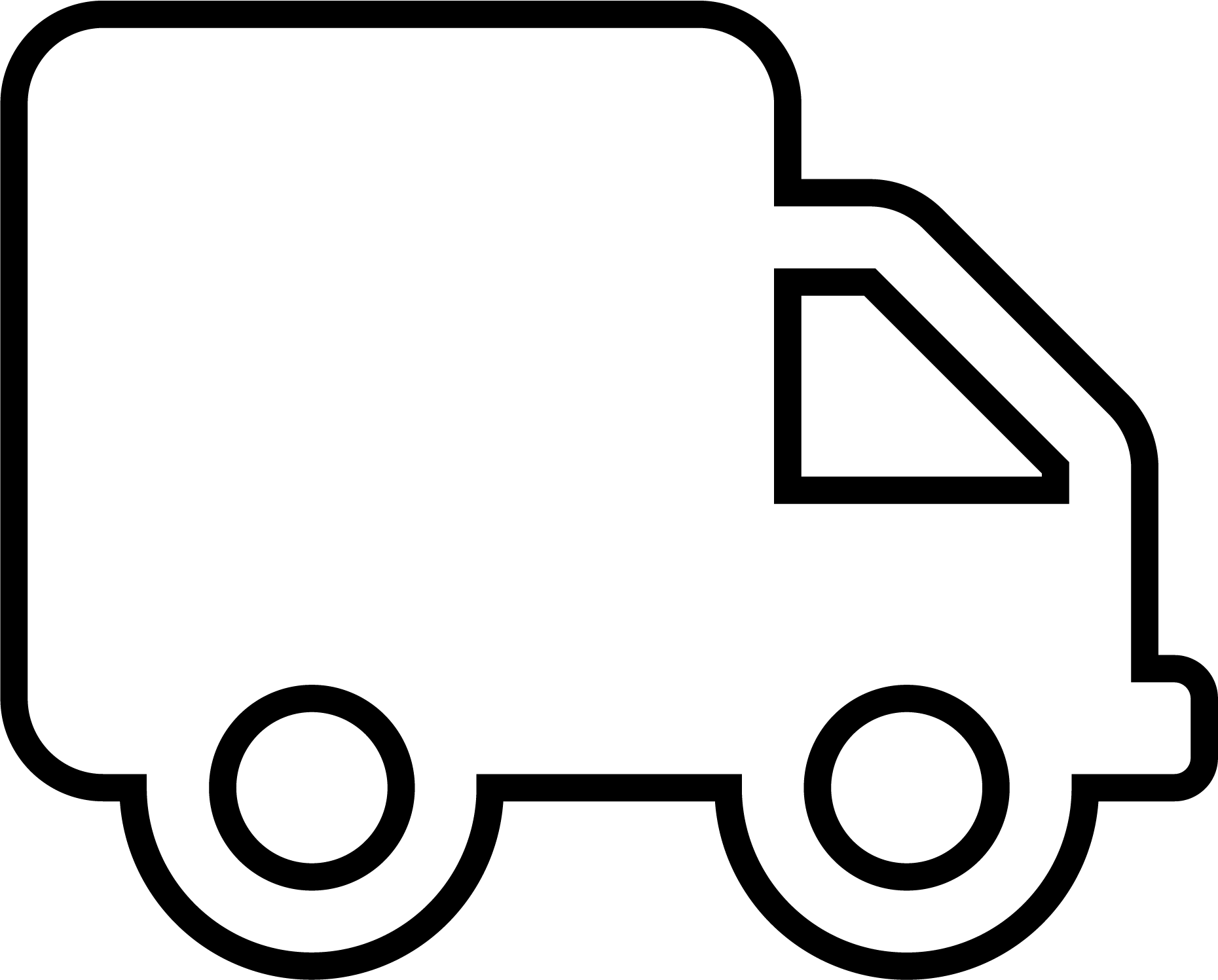 shipment delivery truck black icon