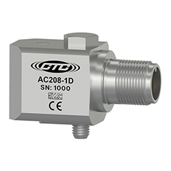 A render of a CTC AC208 high temperature condition monitoring sensor equivalent to Emerson/CSI A0322R5HT
