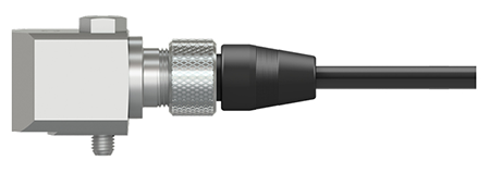 A render of an A2A connector on a standard size side exit accelerometer.
