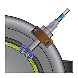 11mm Proximity Probe Tip Eddy Current Field Diagram