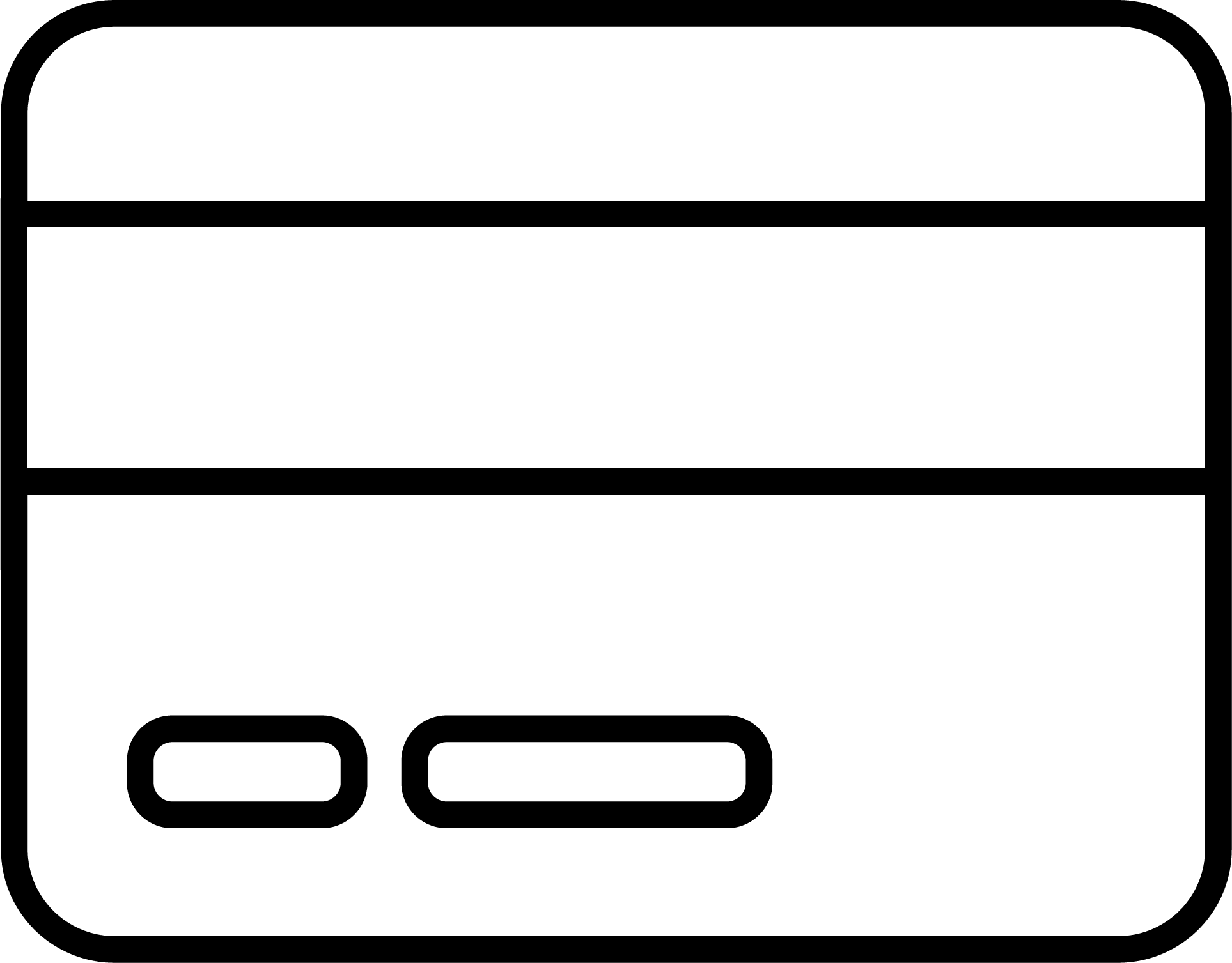 black credit card payment icon