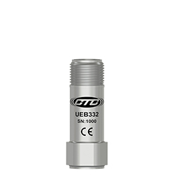 A render of a CTC UEB332 miniature size ultrasound sensor equivalent with Emerson/CSI A0220HF.