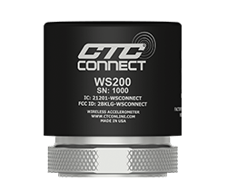 A render of a CTC ConnectSens WS200 wireless condition monitoring sensor.