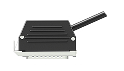 A render of CTC C58 25 pin Emerson/CSI compatible data collector connector.