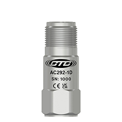 A render of a CTC AC292 compact size top exit condition monitoring sensor equivalent to Emerson/CSI A0760GP