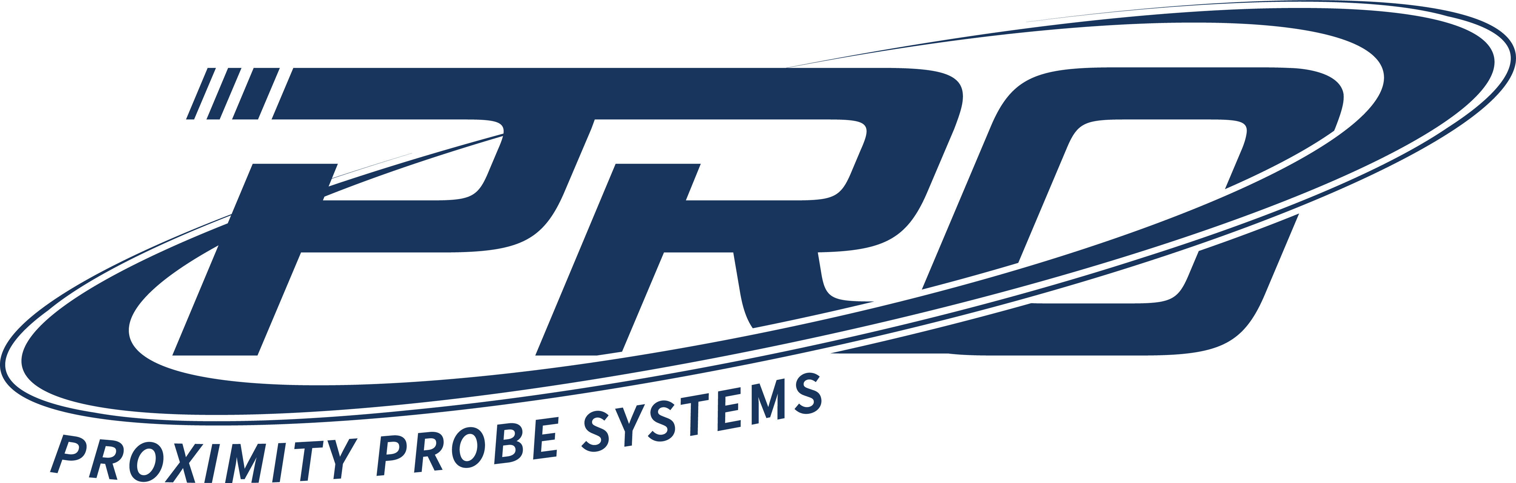 Navy blue PRO Line logo with proximity probe systems tagline underneath