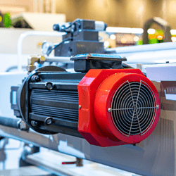 A photograph of an industrial motor.