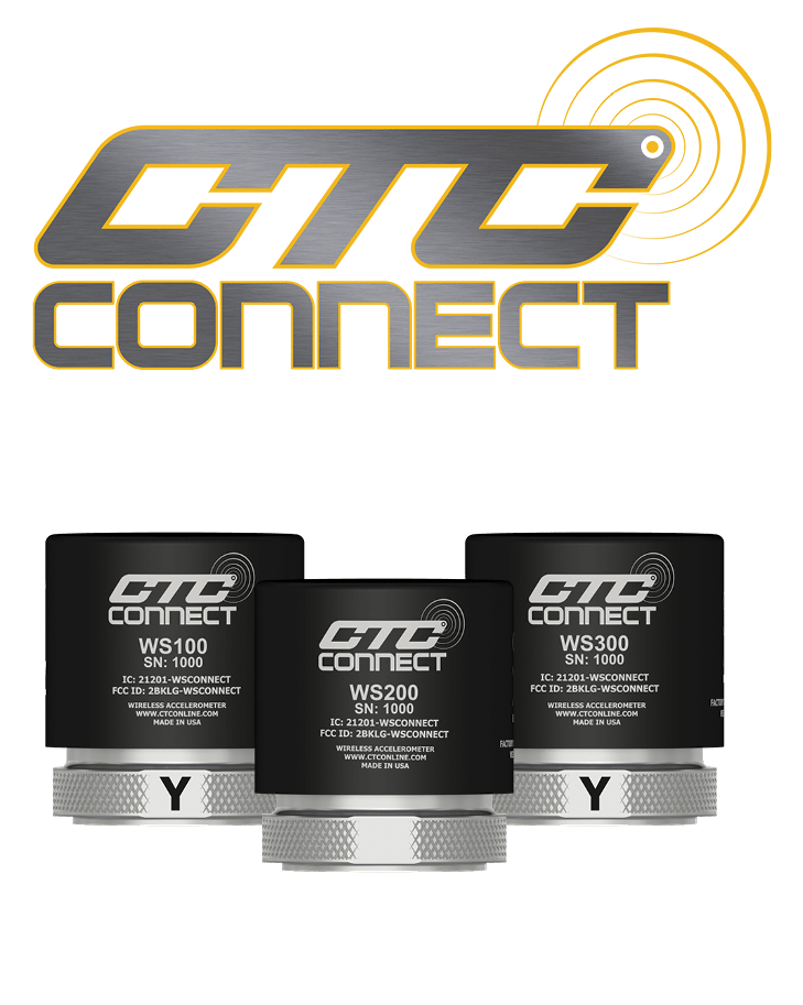 The CTC Connect Wireless Solutions Line logo and and 3 ConnectSens Wireless Sensors.