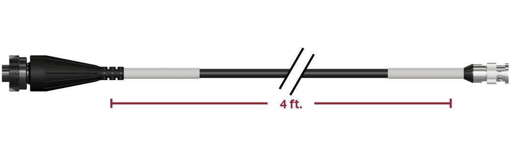 A render of CTC CB103-D2C-004-F-WW cable and connector assembly.
