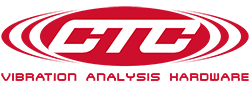 Red CTC Product Line Logo with vibration analysis hardware tagline underneath