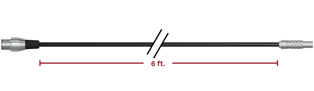A render of CTC CB110-C566-006-C330 cable and connector assembly.